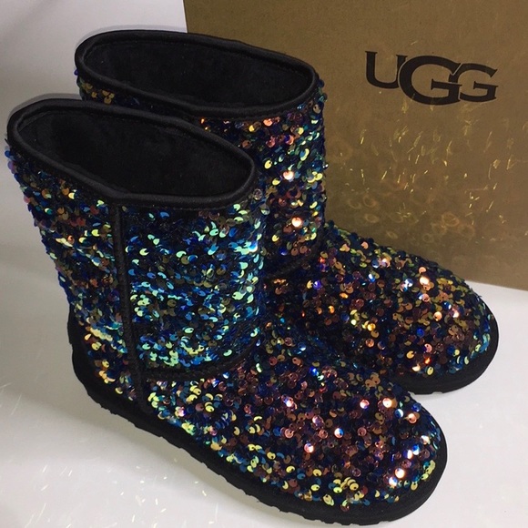 UGG Shoes - UGG | Classic Short Stellar Sequin Sparkle Bling Boot size 5